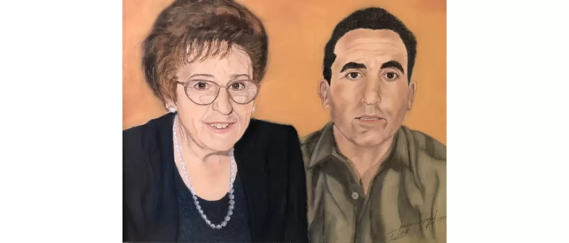 Cuadro Mila y José Manuel, fundadores de Roque Artesanos
